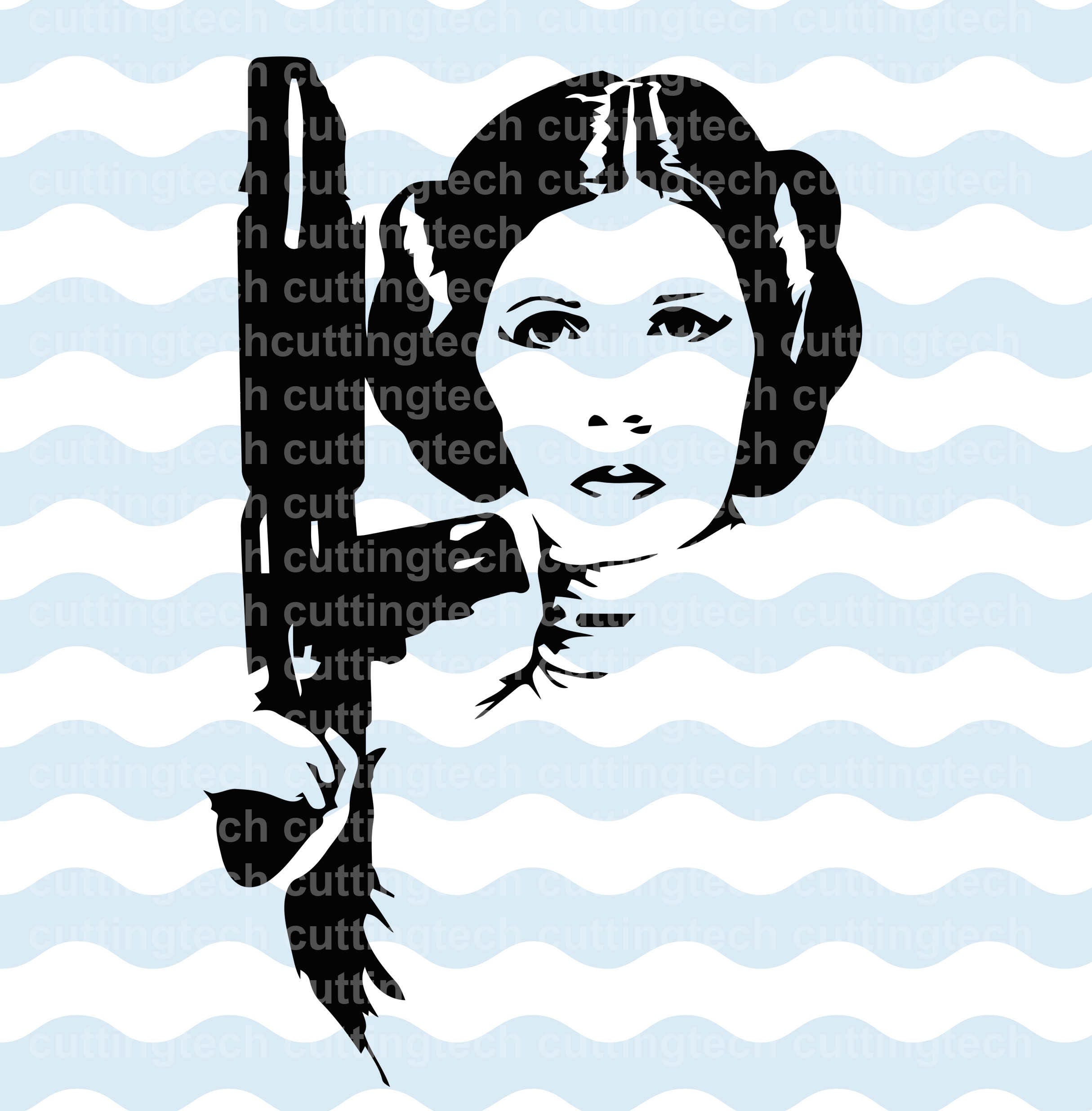 Download Princess Leia Organa rebel SVG PNG Cut Files for use with