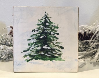 Original Balsam Fir Tree Painting