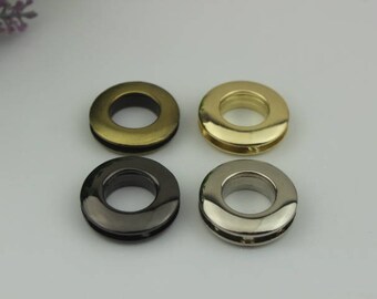 10pcs 26mm inner 15mm gold silver brass gunmetal black Eyelets Grommets metal eyelets handbag hardware bag handbag Purse Accessories