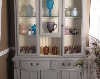 Vintage Farm Hutch / Rustic Hutch / Kitchen Furniture