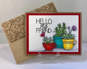 Hello my friend greeting card