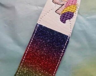Unicorn chapstick holder for backpack, purse, gym bag, jacket