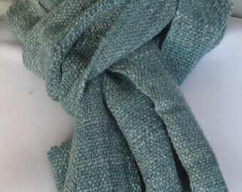 Spruce - hand woven, hand spun, blue faced leicester and Merino wool, tencel, and bamboo