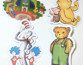 Cupcake Toppers - Story Book,INSTANT DOWNLOAD,Storybook Baby Shower,Printables,Childrens Book Party,Book Theme Baby Shower,Baby Shower Decor