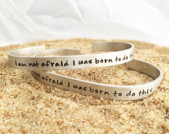 Joan of Arc quote bracelet - Inspirational Bracelet - Quote Bracelet - Pewter Bracelet - Saint Quote - Sporty Girl Jewelry