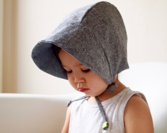 Baby bonnet, Baby sun hat, Linen & Cotton, Toddler Sun Hat