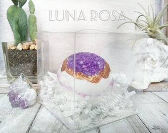 Geode Bathbomb Amethyst Bathbomb Crystal Bathbomb