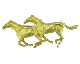 Galloping Horses Brooch