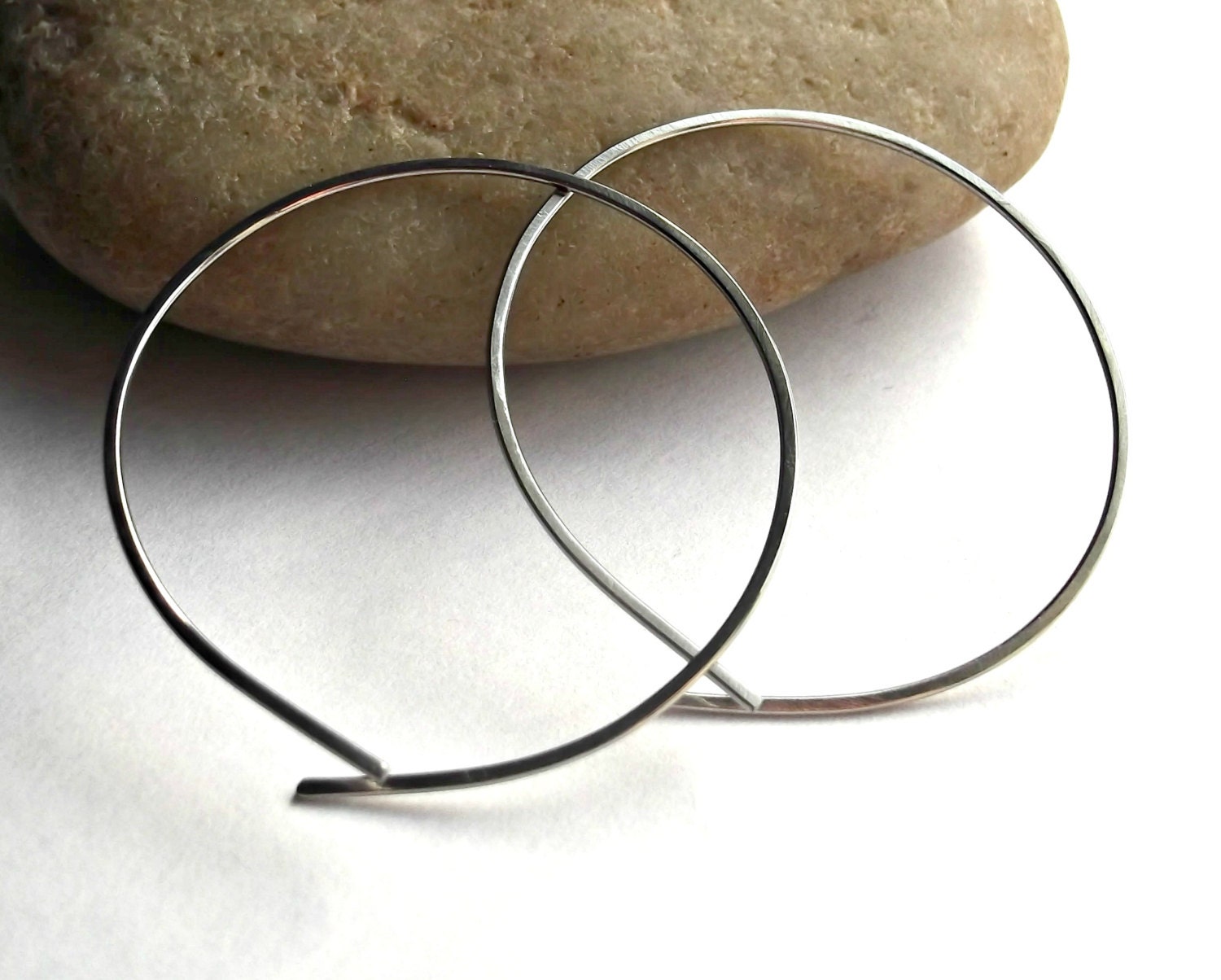 Stainless Steel 316L Large Open Hoop Earrings 20 Gauge Hoops