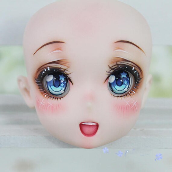  anime  looking star acrylic BJD doll  eyes  black white blue