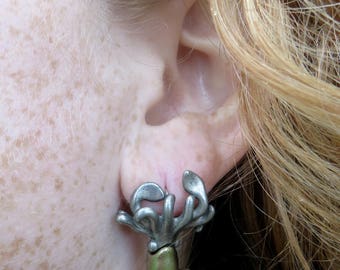 Squid Earrings - Squid Jewelry, Coeloid Cephalopod Earrings