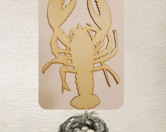Lobster Wood Cut Out - Laser Cut