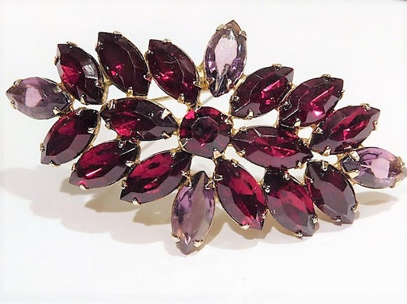 Red Rhinestone Brooch