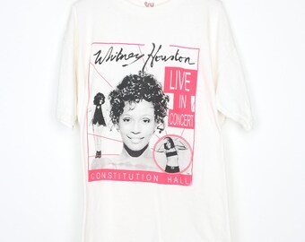 Whitney Houston Shirt Vintage tshirt 1996 Tour Constitution Hall Concert tee 1990s I Believe In You And Me The Preacher's Wife Pop Singer