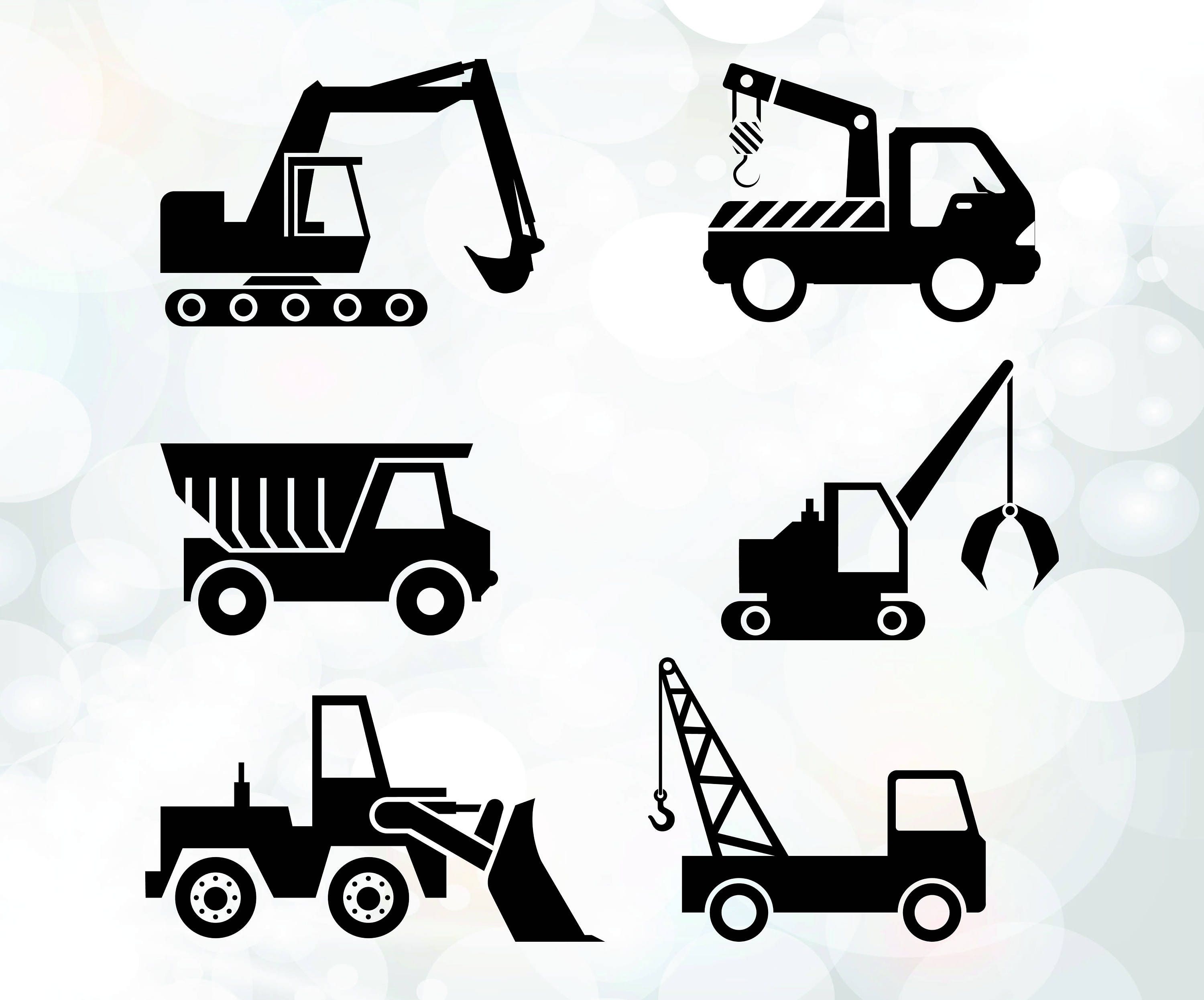Construction trucks svg Instant Download SVG eps png