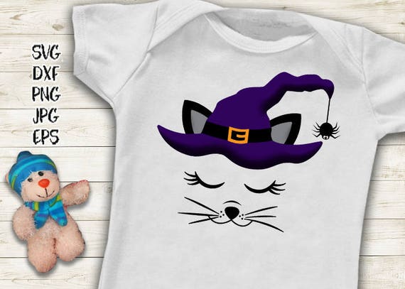 Download Items similar to cat face svg, halloween cat svg, cat svg ...