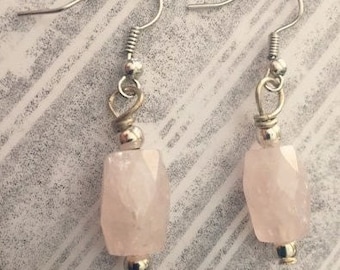 Rose Quartz Drop Earrings