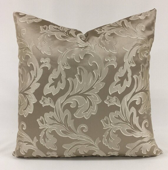 Pillow Cover 20 x 20 Taupe Acanthus Leaf