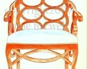 TANGERINE ELKINS CHAIR Print