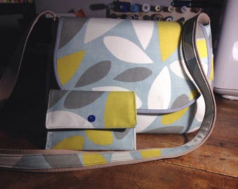 Hobo shoulder bag & matching prestigious cotton pouch