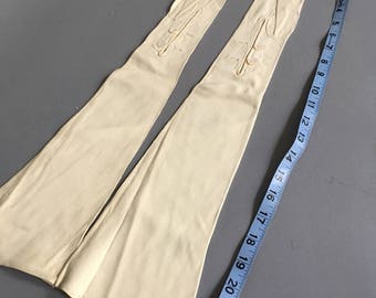 Deadstock leather opera gloves