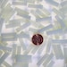 Wispy Ivory Mosaic Tile Borders Hand Cut From Spectrum Stained Glass in 2 Different Rectangle Sizes, Wide and Narrow, Perfect for Mosaic Art