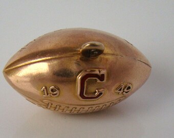 Vintage 1949 Champions 10K Gold Football Charm