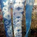 Naturally Dyed Silk Scarf Fabric Destash 3 Pieces Habotai Silk Shibori 8" x 38" to 10"x 56"Indigo Blue and White Imperfect Reduced Price