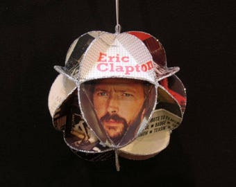 Eric Clapton Album Cover Ornament Made From Repurposed Record Jackets