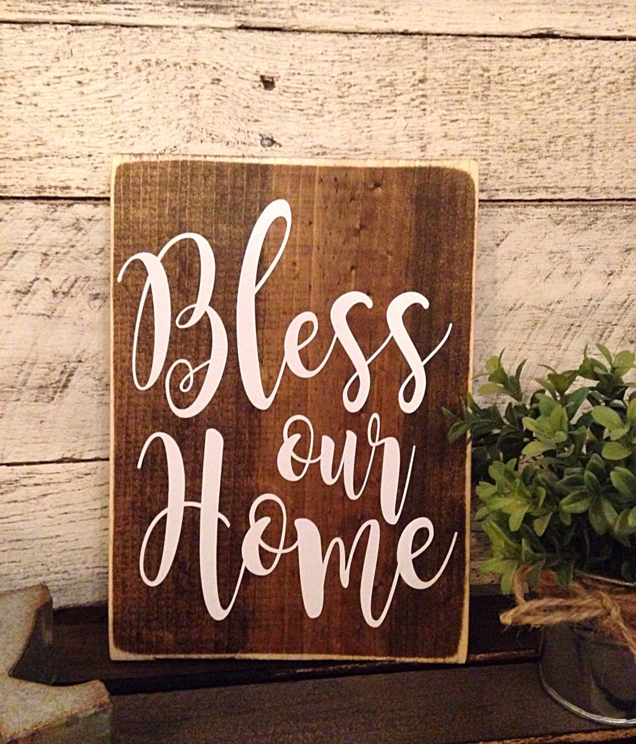 Bless our home rustic wall decor bless our home wooden