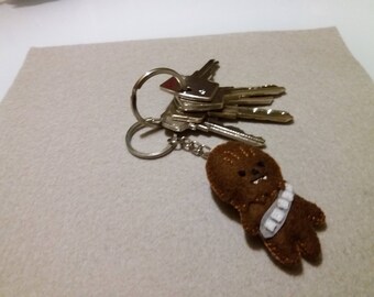 Miniature Felt Chewbacca Keychain Charm