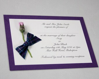 Tartan Thistle Wedding Invitation