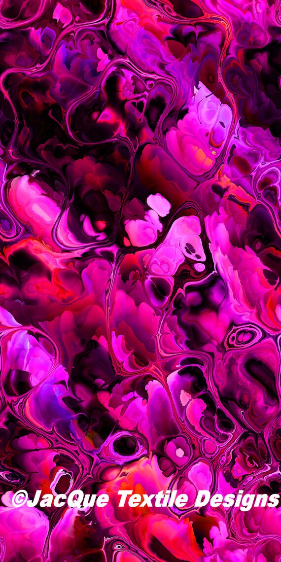 Marble Handmade Purple Pink Burgandy Red Velvet Upholstery Fabric Fiber Art Modern Fabric