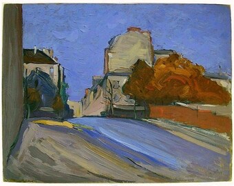 Oil Painting Edmond Henri Zeiger De Baugy Place D Alleray 1938 34.5 cm x 42 cm