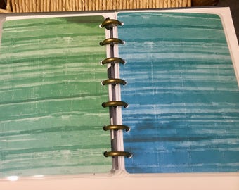 Mini or Classic Happy Planner Cover Set- Blue/Green