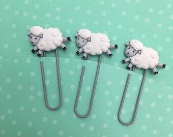 Sheep planner clips // sheep bookmarks // planner clips // filofax clips // sheep planner accessories // sheep clips
