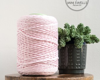 Cotton Candy Pink Cotton Rope - Super Soft Luxe Cotton Cord - 5mm - Macrame Rope - Diy Macrame - Rope - Weaving - Macrame