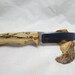 Drop Point Hunting Knife, Spalted Wormy Maple Handle