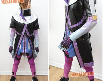 Women's OW Sombra Cosplay Costume purple