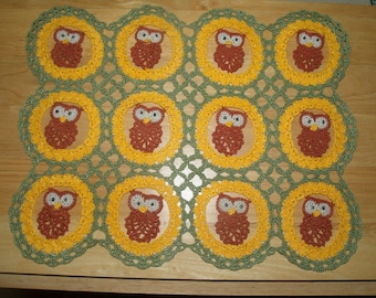 Owl See You Around - Crochet Owls Doily Pattern