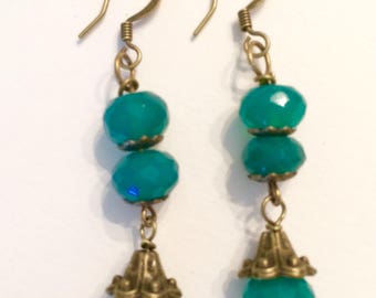 Downton Abbey Inspired Emerald Earrings
