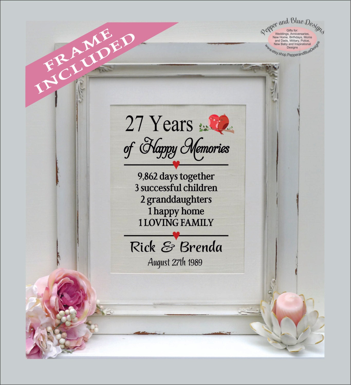 27th wedding anniversary 27 years married 27 years together