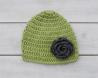 Flower Crochet Hat (any colors!)