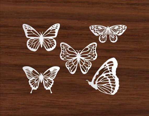 Download Cardstock Fancy Butterfly Silhouette Shapes