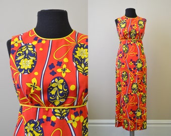 1960s Lanz Print Column Dress