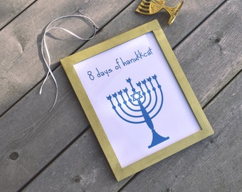 Hanukkah Decorations Hanukkah Prints Cat Art Holiday Decor Cat Lover Cat Art Chanukah Art Jewish Art