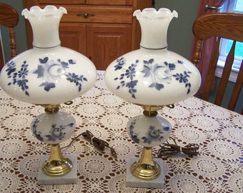 Handpainted Hurricane Lamps