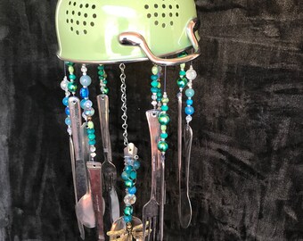 Recycled silverware windchime