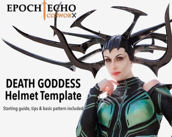 Death Goddess Helmet Template - Digital Download
