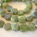 SALE Vesuvianite Coin Beads 5-7mm Semi Precious Stones full 15" strand lot of approx 65 Moss Olive Green Vessonite flat disks